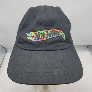 Hot Wheels Black Hat Colorful Logo Casual Adjustable Lightweight Comfort
